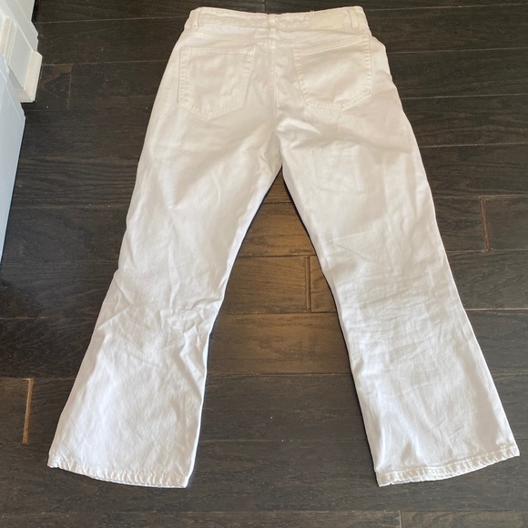 Like New Zara CROPPED FLARE HI-RISE Z1975 JEANS - Size 4 - Picture 3 of 4